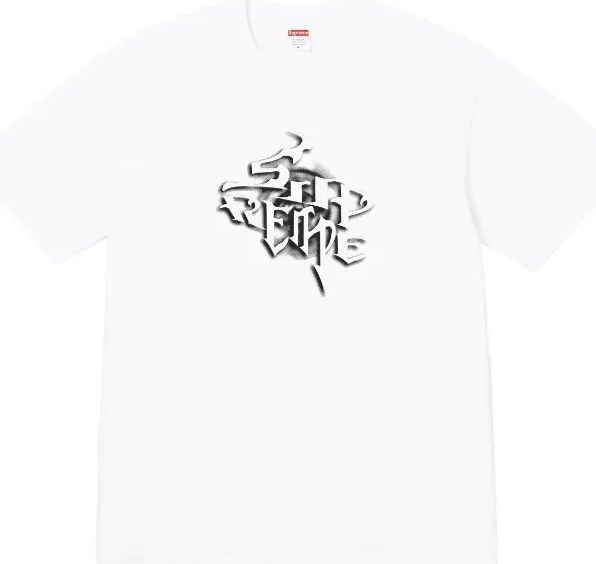 printed S black XL white M 24FW in T-shirt letter WEEK18 and L 0513